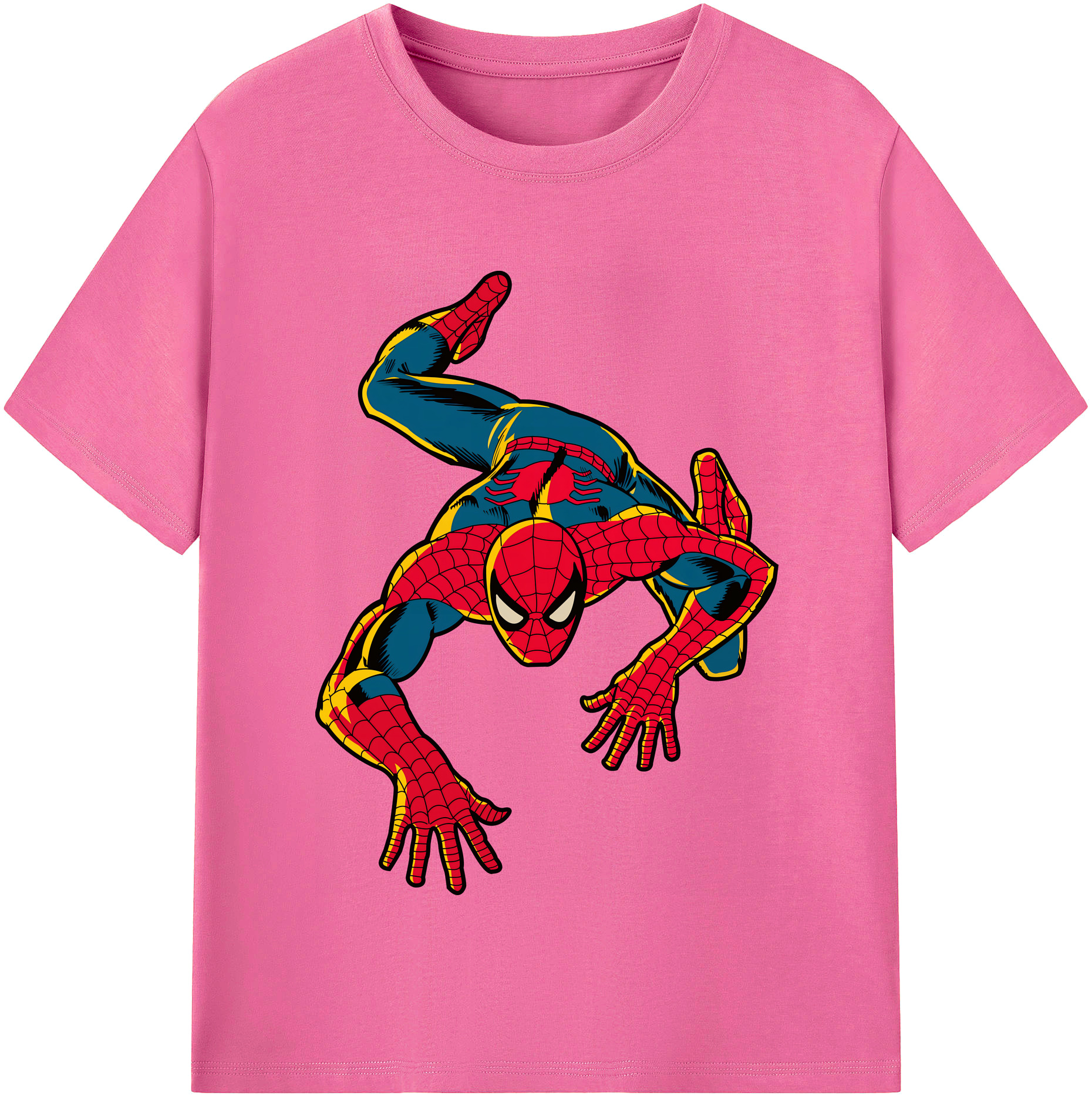 （画像用） Spider Man スパイダーマン レディースカジュアルプリントTシャツ（綿100％）